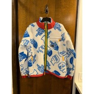 The North Face x Brain Dead Extreme Pile Full Zip Fleece White Mens Size L *MINT